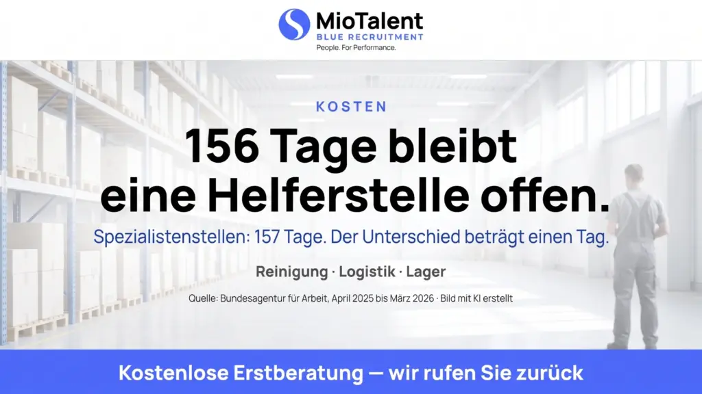 Helferstellen besetzen: 156 Tage sind der Schnitt