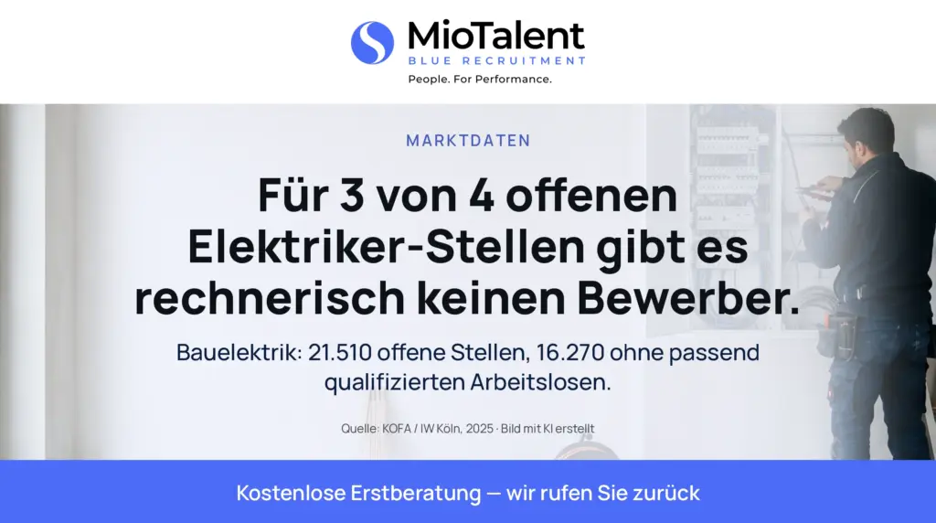 Elektriker gesucht: Warum der Markt Ihre Stelle nicht füllt