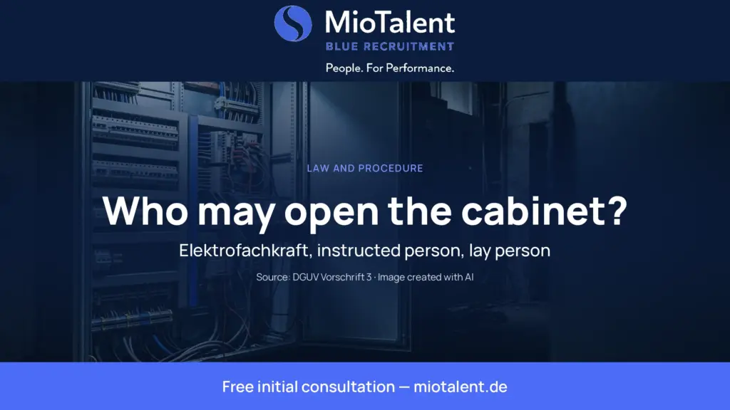 Electricians from abroad: Elektrofachkraft or not?
