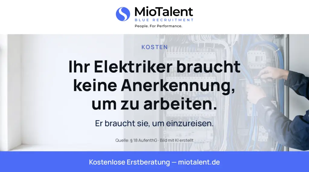 Elektriker-Anerkennung: Kosten und wann sie nötig ist